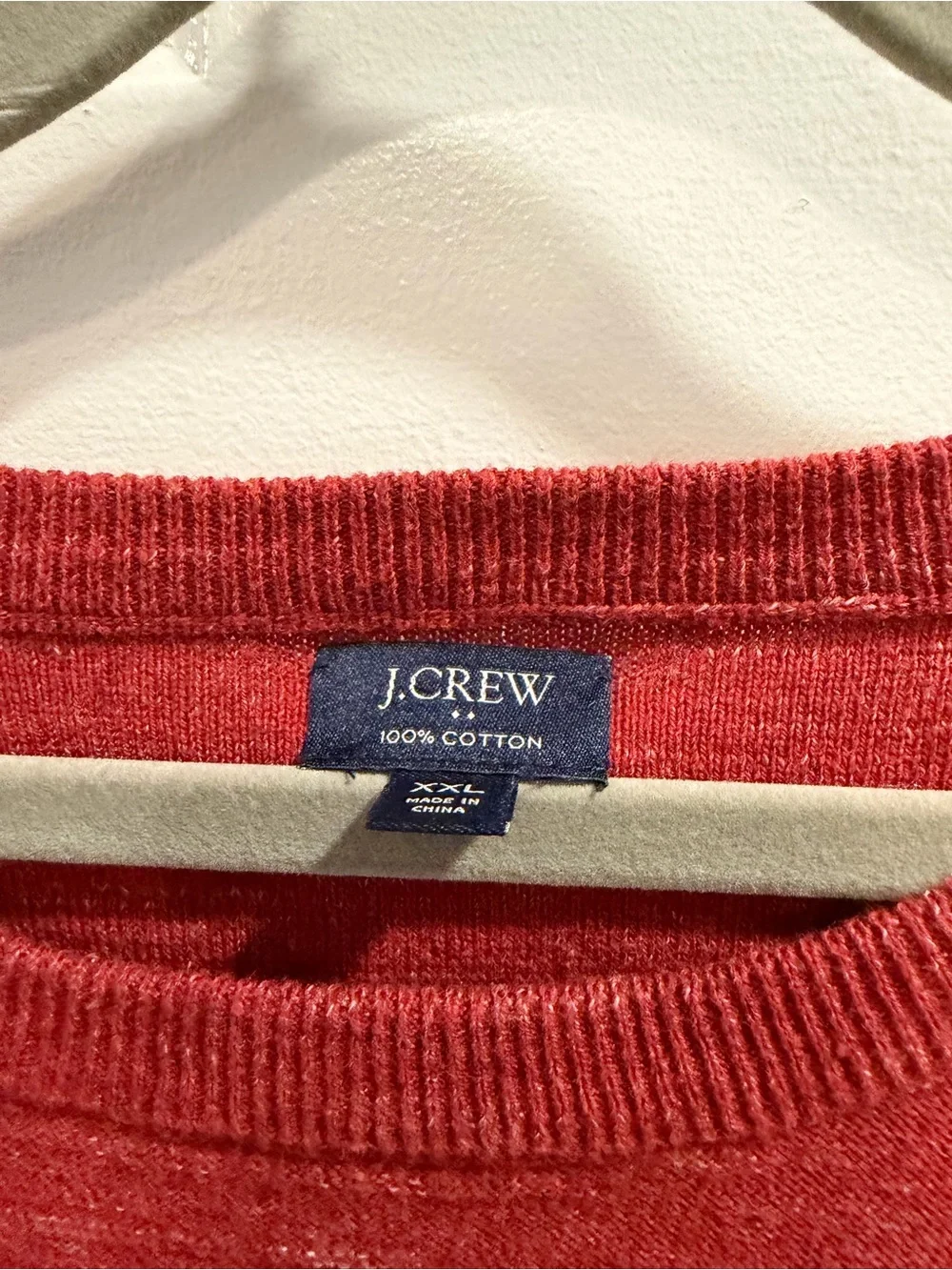 J. Crew Men’s  Red Scoopneck Lightweight Sweater Sz XXL